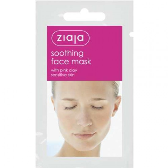 clay masks - ziaja - cosmetics - Soothing face mask with pink clay 7ml    COSMETICS
